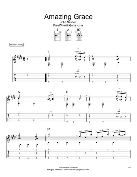 amazing grace guitar tab pdf|Amazing Grace Guitar Tabs and Chords in the Key of G.